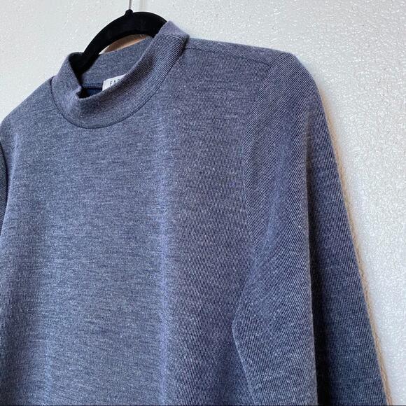 Farrow Muted Blue Mock Neck Dress Size Medium - Picture 2 of 7